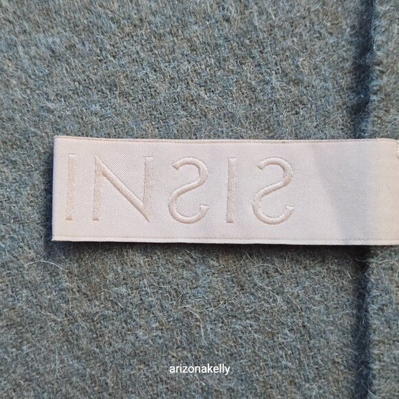 NWOT Insis Wool Scarf Oversized Sage Green - Picture 4 of 15